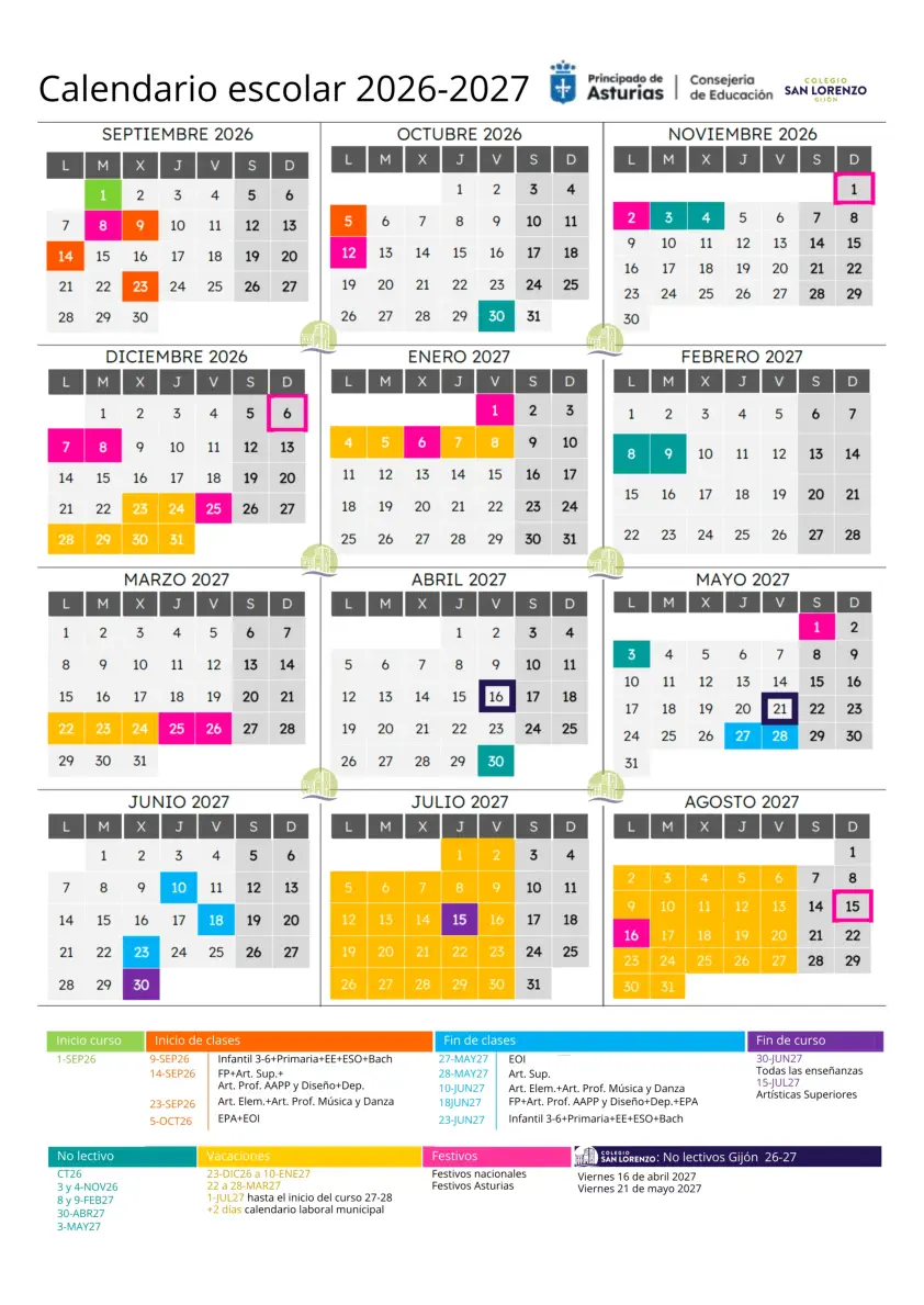 Calendario Escolar 2026-2027